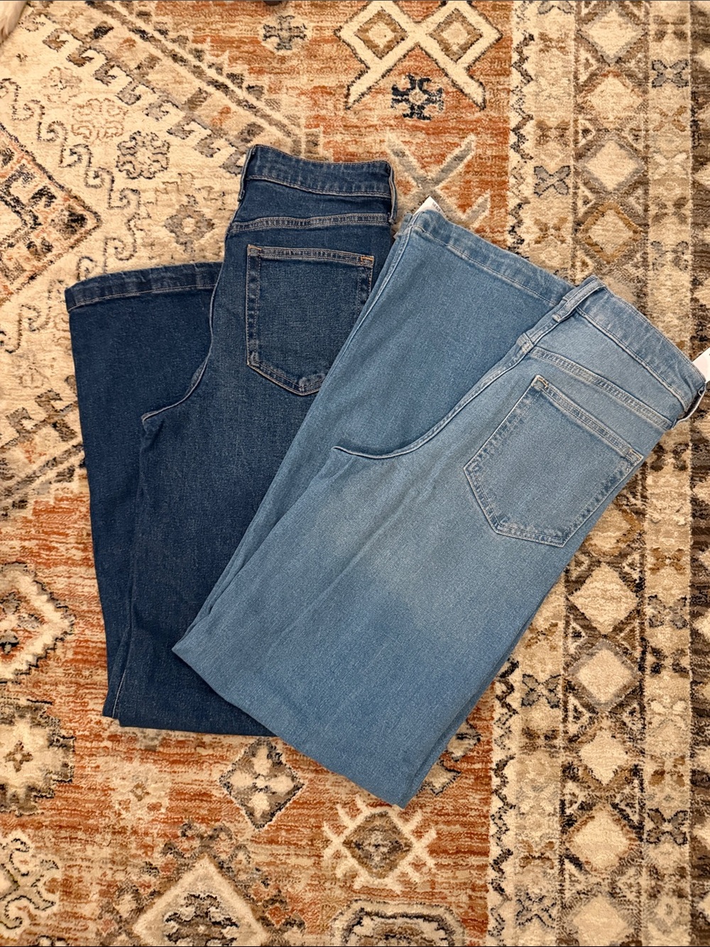 Lot of 2 NWT Gap Denim Jeans Extra High Rise Stride Wide Leg 27T 27 Tall